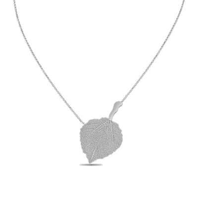 Sterling Silver Aspen Leaf Pendant