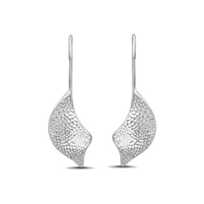 Curved Leaf Earrings in Yellow Gold Filled - Image 3