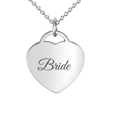 Small Hear Pendant Personalized with Bride