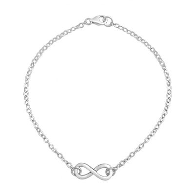 Infinity link bracelet in sterling silver