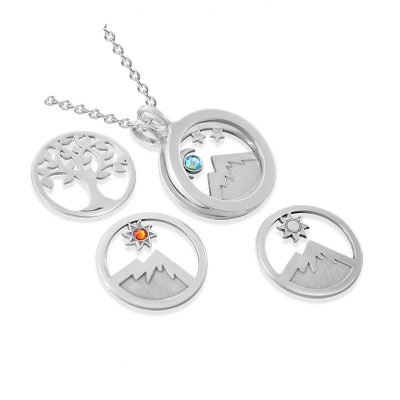 Kavalis Colorado Collection sterling silver open locket with interchangeable inserts