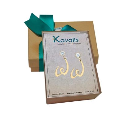 WomenGive Gold Earrings CZ